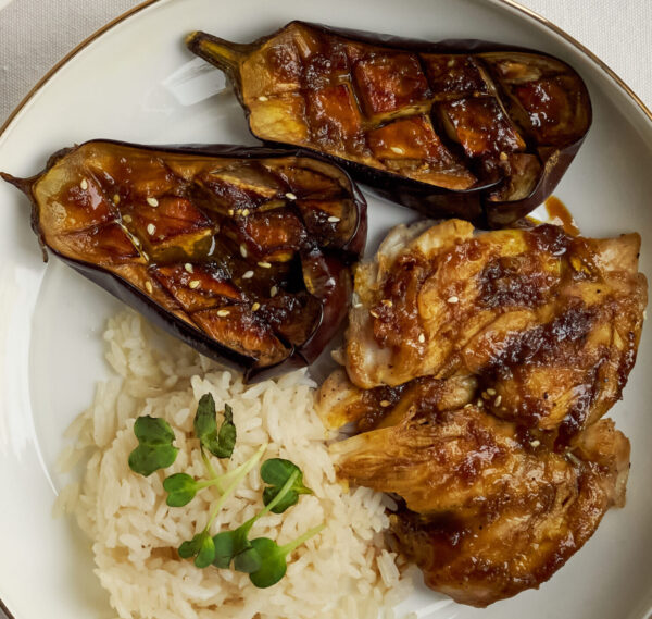 Teriyaki Chicken & Miso Eggplant